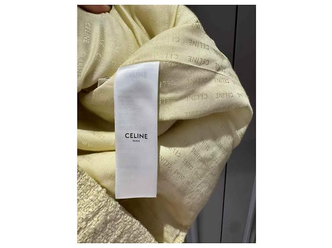 Céline Jacke aus gelbem Tweed Größe 38 - Ansicht 4