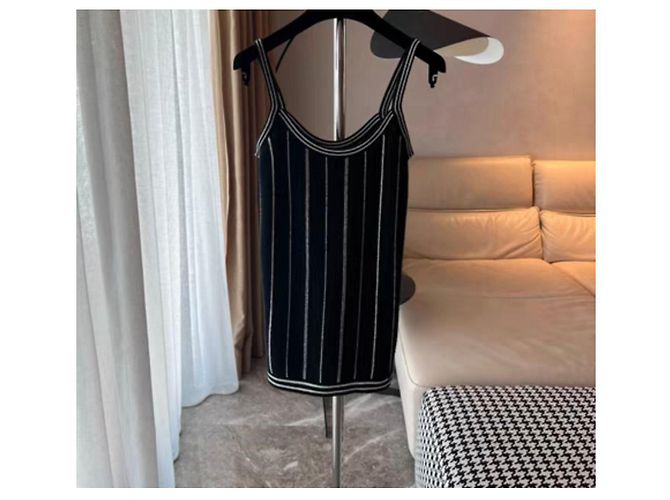 Chanel Malha de cashmere preta Preto - vista 3