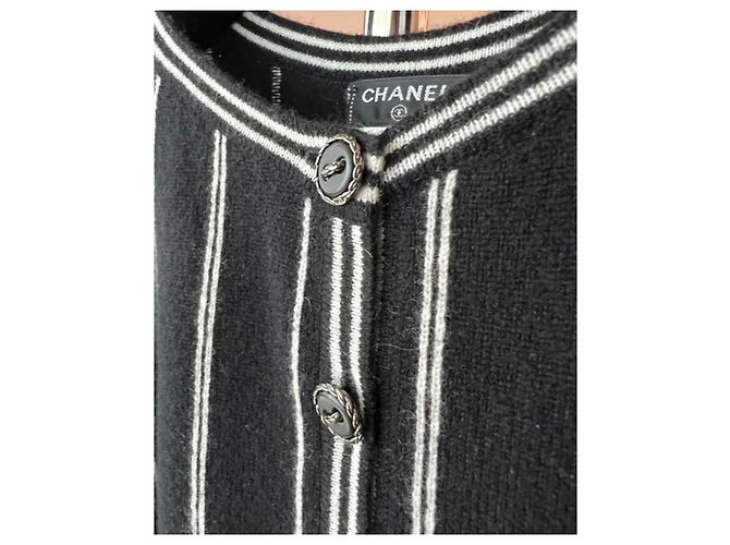 Chanel Malha de cashmere preta Preto - vista 4