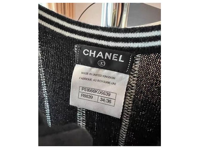Chanel Malha de cashmere preta Preto - vista 5