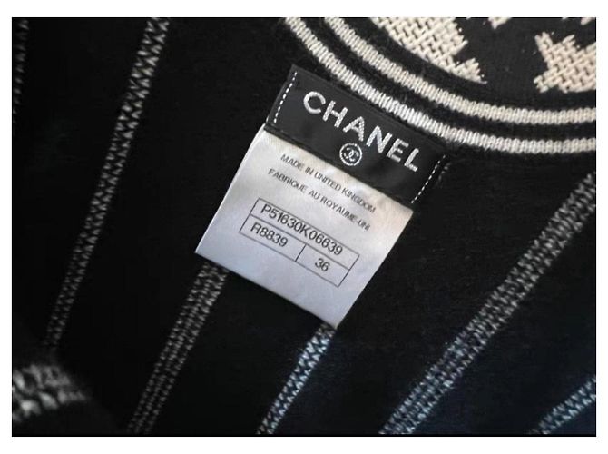 Chanel Malha de cashmere preta Preto - vista 6