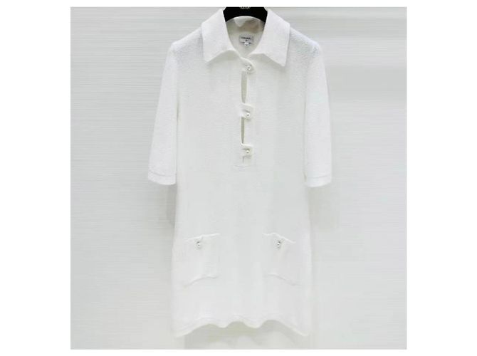 Chanel Kleid Weiß Baumwolle - Ansicht 2