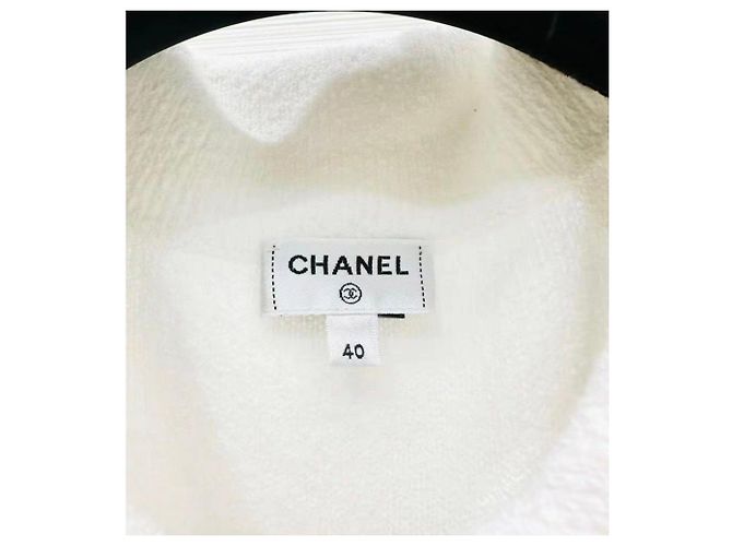 Chanel Kleid Weiß Baumwolle - Ansicht 3