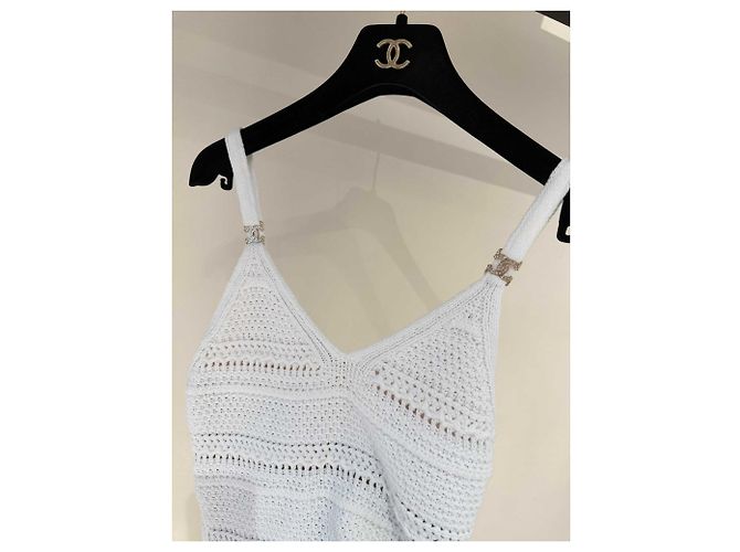 Chanel Kleid Weiß Baumwolle - Ansicht 2