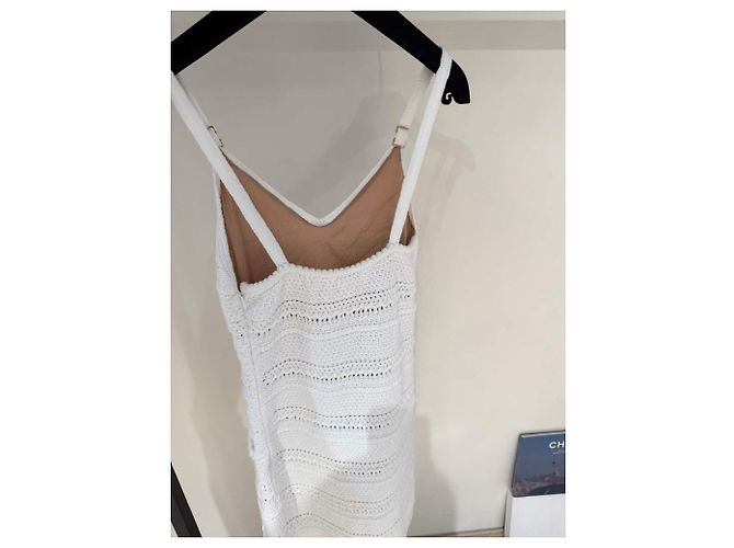 Chanel Kleid Weiß Baumwolle - Ansicht 3