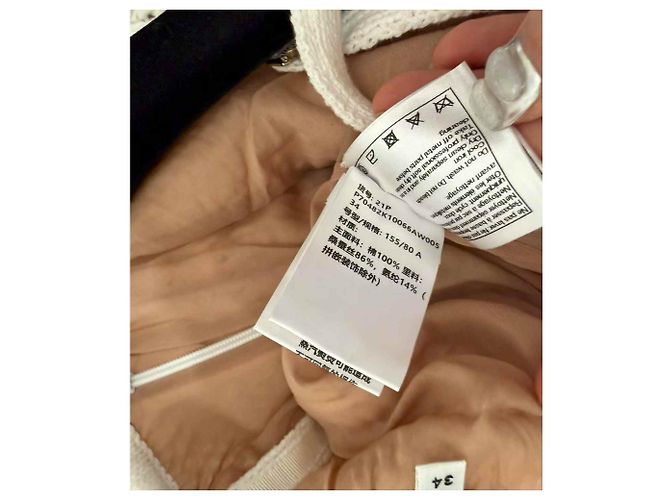 Chanel Kleid Weiß Baumwolle - Ansicht 5