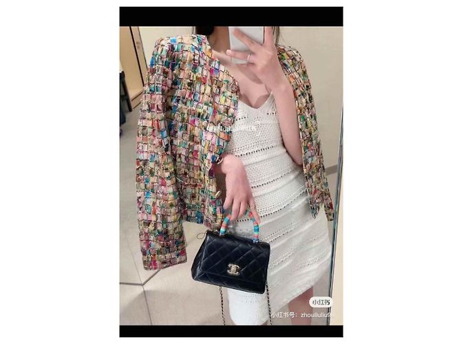 Chanel Kleid Weiß Baumwolle - Ansicht 6