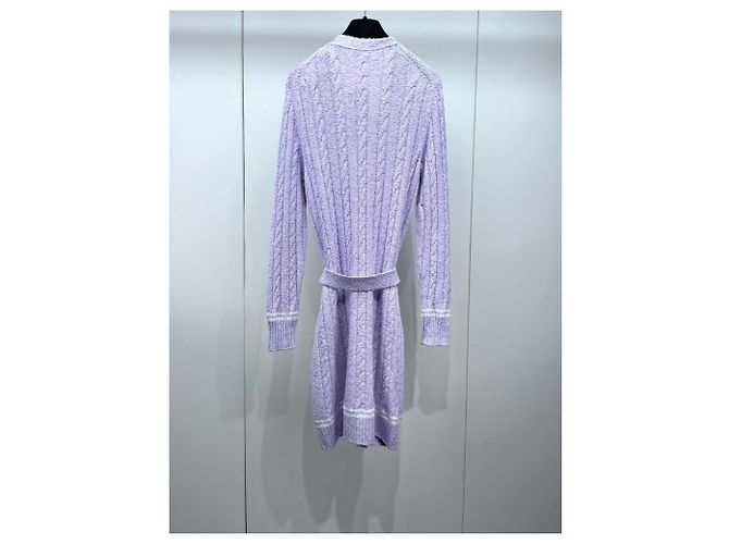 Chanel Kleid Lila Viskose Größe 36 - Ansicht 2