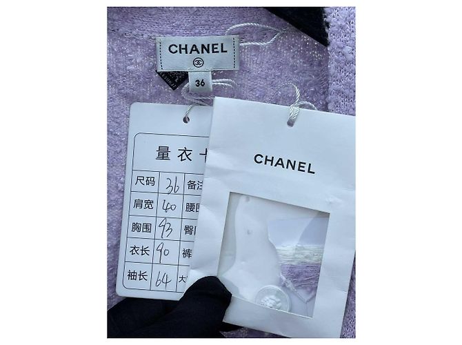 Chanel Kleid Lila Viskose Größe 36 - Ansicht 4