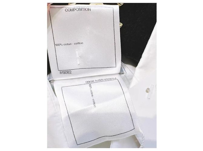 Top Chanel in cotone bianco taglia 36 - vista 3