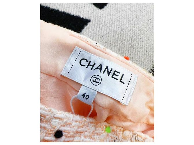 Chanel Rock aus rosa Tweed Pink - Ansicht 6