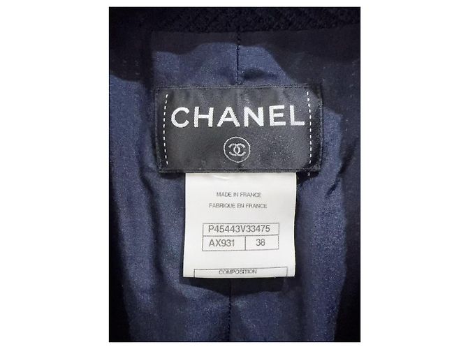 Tuta Chanel in cotone blu navy - vista 3