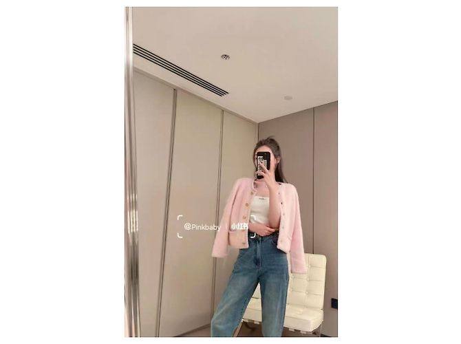 Céline Jacke aus Wolle Rosa Pink - Ansicht 5