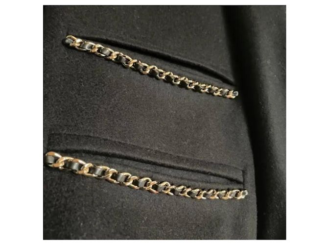 Abrigo Chanel negro de cashmere - vista 3