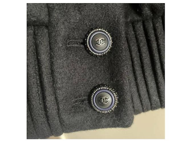 Abrigo Chanel negro de cashmere - vista 4