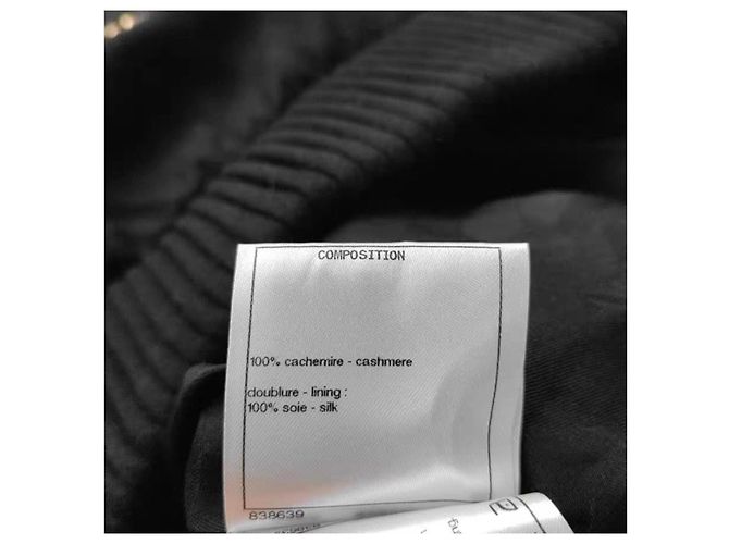 Abrigo Chanel negro de cashmere - vista 5
