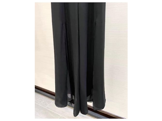 Abito Chanel in seta nera taglia 34 Nero - vista 3