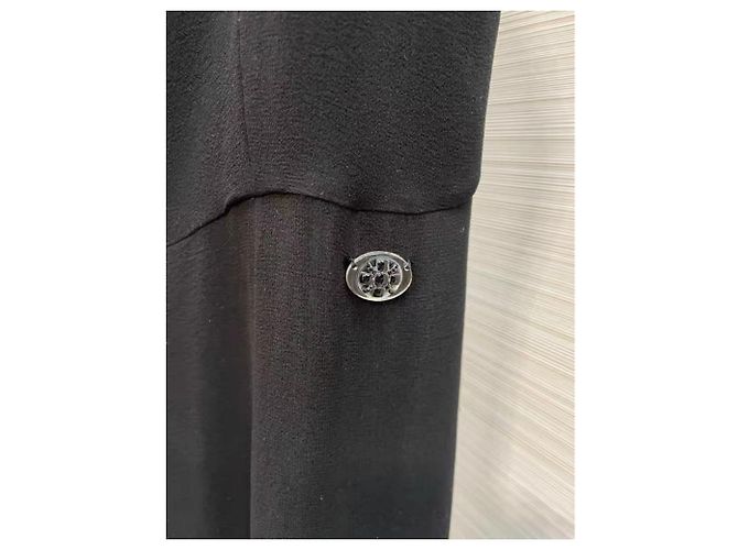 Abito Chanel in seta nera taglia 34 Nero - vista 4
