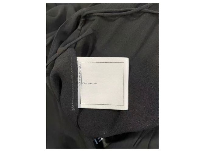 Abito Chanel in seta nera taglia 34 Nero - vista 5