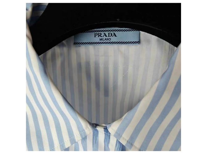Prada Oberteil aus Baumwolle Blau - Ansicht 3
