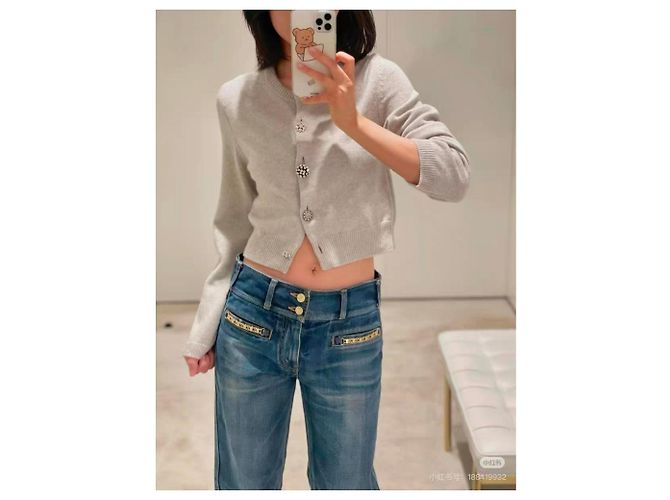 Pull en cachemire gris Céline - vue 6