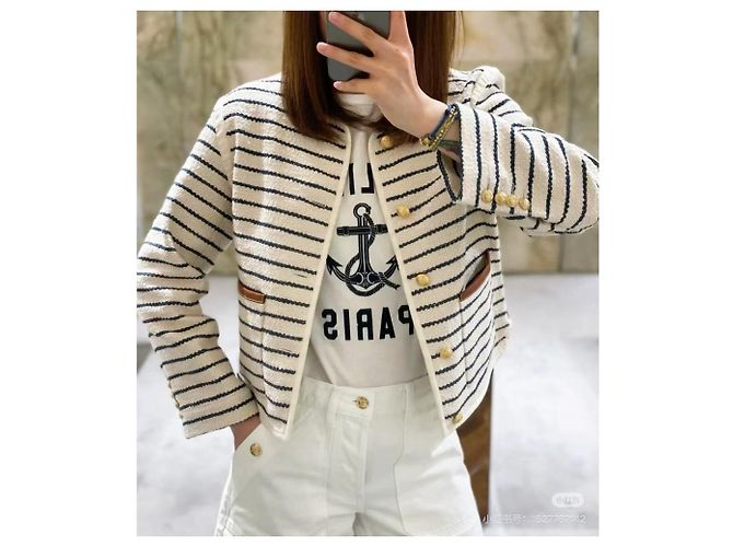 Céline Jacke aus Baumwolle Damen Größe 36 Mehrfarben - Ansicht 8