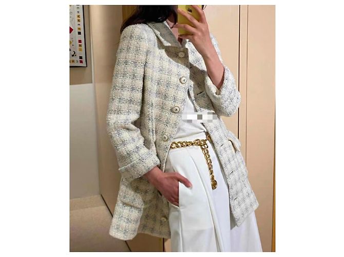 Abrigo Chanel de lana mujer talla 36 Multicolor - vista 4