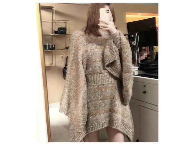 Chanel Kleid aus Wolle Mehrfarbig Größe 36 Mehrfarben - Ansicht 3