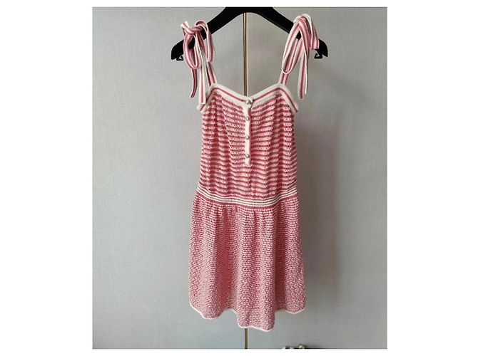 Chanel Baumwollkleid Mehrfarbig Größe 38 Mehrfarben - Ansicht 5