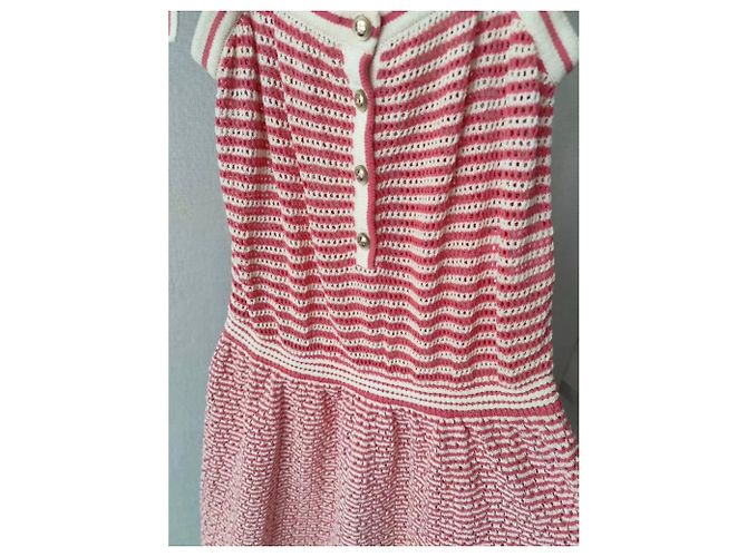Chanel Baumwollkleid Mehrfarbig Größe 38 Mehrfarben - Ansicht 6