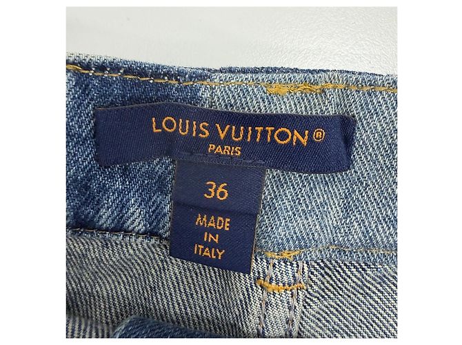 Pantaloncini Louis Vuitton in denim uomo Multicolore - vista 3