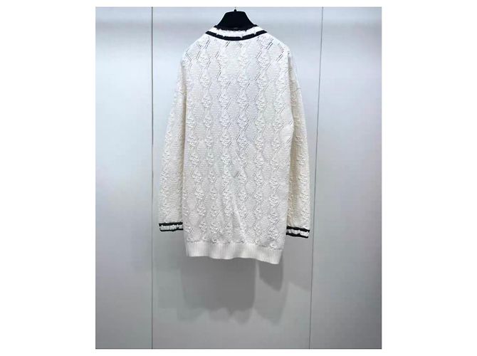 Chanel Strickwaren aus weißem Kaschmir 34 FR - Ansicht 2