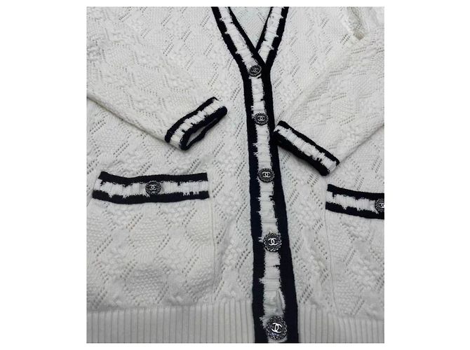 Chanel Strickwaren aus weißem Kaschmir 34 FR - Ansicht 4
