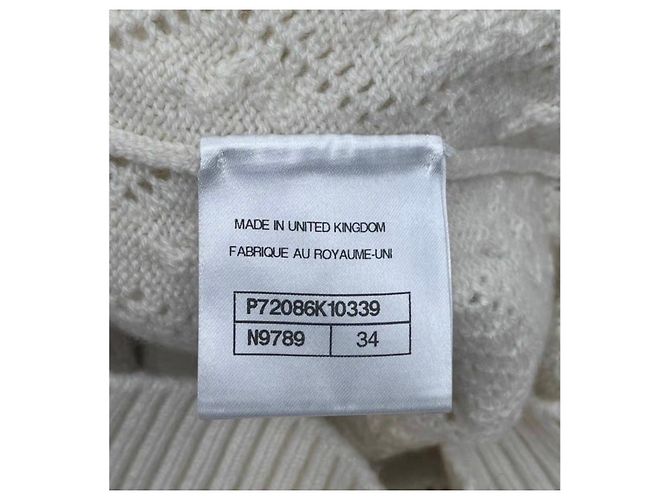 Chanel Strickwaren aus weißem Kaschmir 34 FR - Ansicht 6