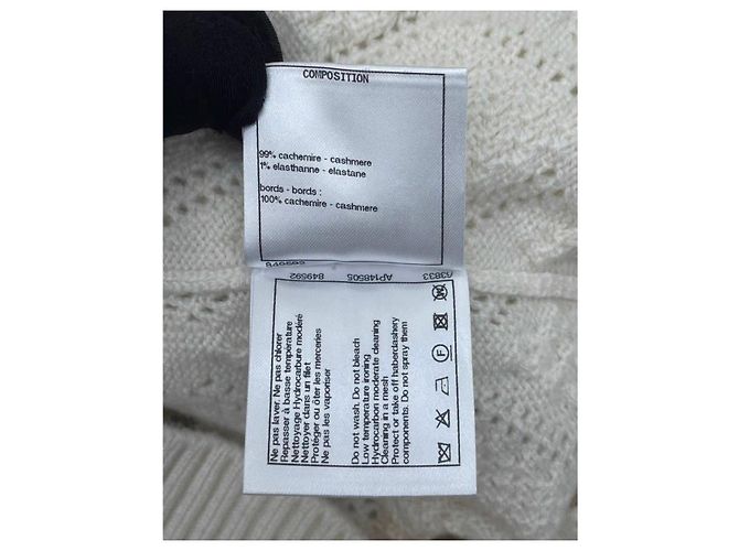 Chanel Strickwaren aus weißem Kaschmir 34 FR - Ansicht 7