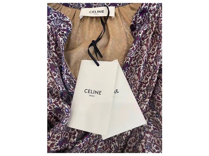 Céline Kleid aus Seide mehrfarbig Größe 36 Mehrfarben - Ansicht 3
