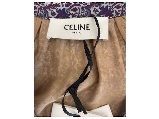 Céline Kleid aus Seide mehrfarbig Größe 36 Mehrfarben - Ansicht 4
