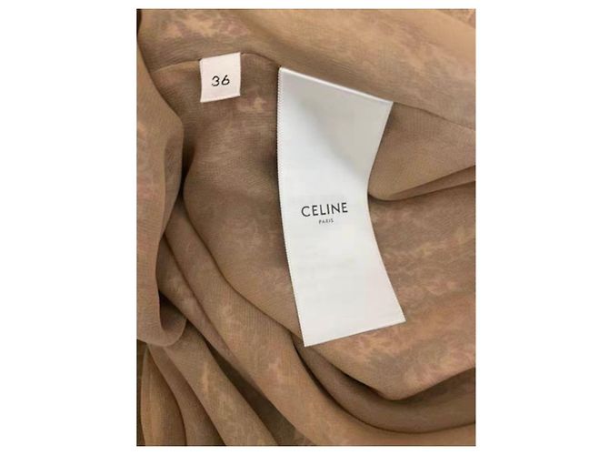 Céline Kleid aus Seide mehrfarbig Größe 36 Mehrfarben - Ansicht 5