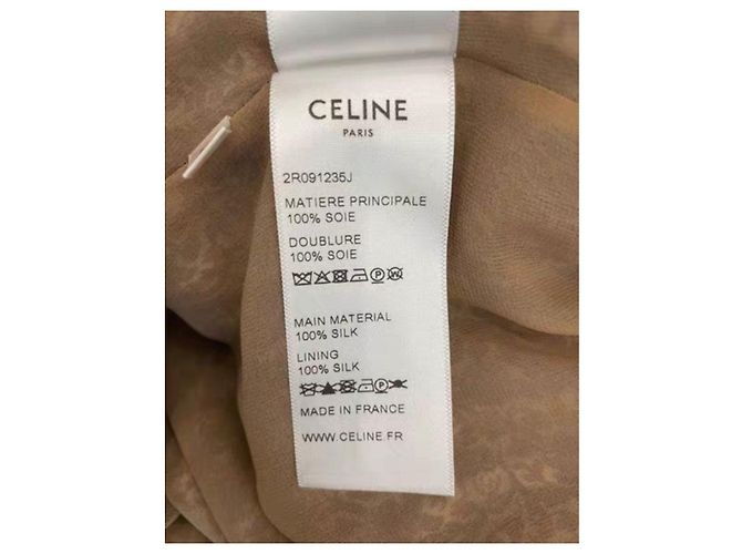 Céline Kleid aus Seide mehrfarbig Größe 36 Mehrfarben - Ansicht 7