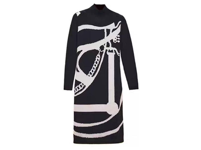 Hermès Kleid aus Kaschmir Gr. 36 Mehrfarben - Ansicht 4
