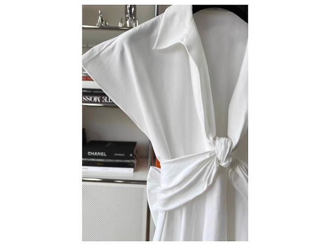 Autre Marque Vestido Dior Blanco de Algodón - vista 2