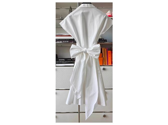 Autre Marque Vestido Dior Blanco de Algodón - vista 3