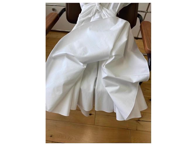 Autre Marque Vestido Dior Blanco de Algodón - vista 4