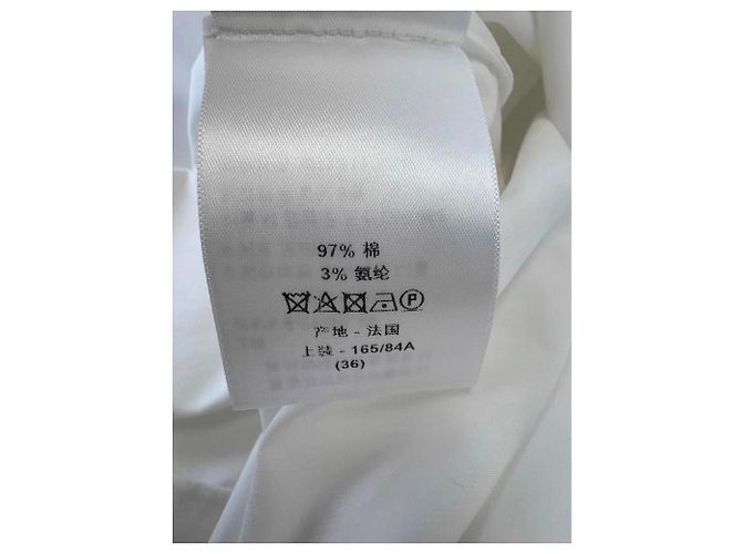 Autre Marque Vestido Dior Blanco de Algodón - vista 6