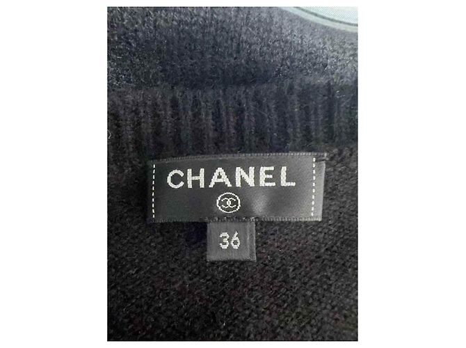 Chanel Strickwaren aus Kaschmir Schwarz - Ansicht 3