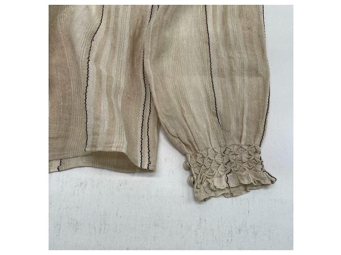 Autre Marque Dior Oberteil aus Leinen Beige Größe 36 - Ansicht 3