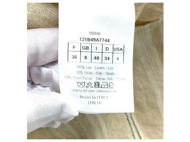 Autre Marque Dior Oberteil aus Leinen Beige Größe 36 - Ansicht 5