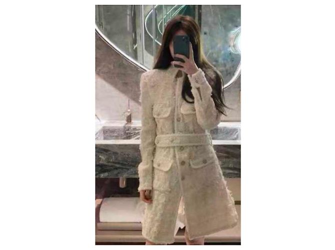 Chanel Kleid aus Wolle Mehrfarbig Größe 38 Mehrfarben - Ansicht 5