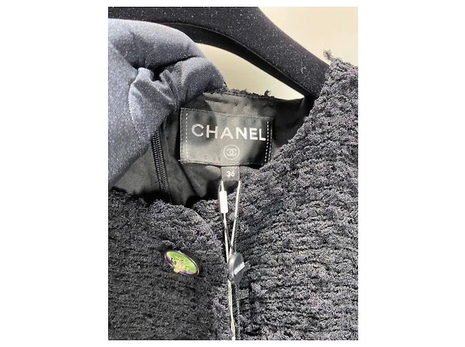 Vestido Chanel de tweed negro - vista 4