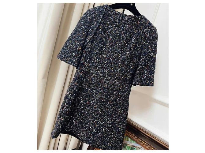 Chanel Kleid Polyester Mehrfarbig Größe 36 Mehrfarben - Ansicht 4